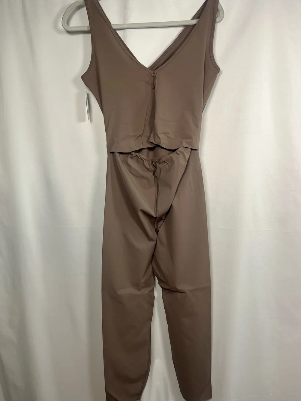 Spanx NWT booty boost deep dive stretch v neck jumpsuit athleisure sz m